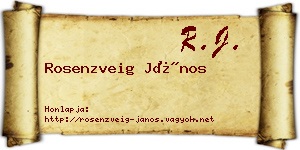 Rosenzveig János névjegykártya