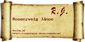 Rosenzveig János névjegykártya